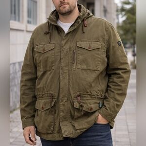 Scotch & Soda Olive Green Military Field Jacket size XXL